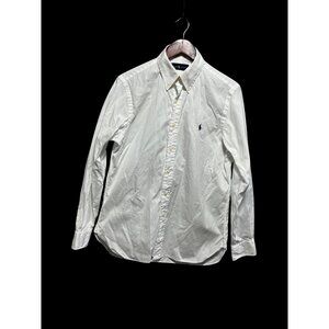 VTG 00s Y2K Ralph Lauren Mens Preppy White Button-Down Shirt Medium 15 1/2 34/35